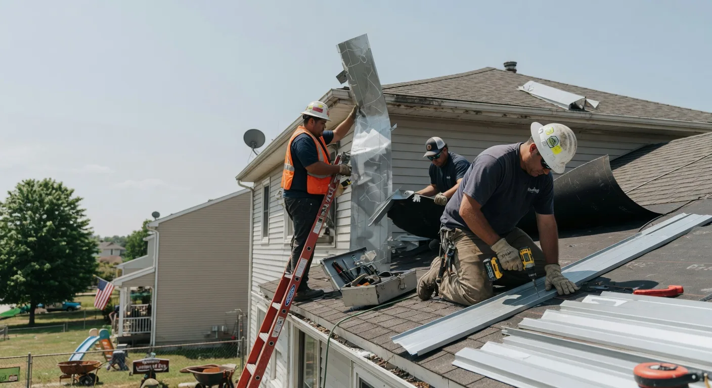 Storm Damage Metal Roof Repair in Franklintown, PA
